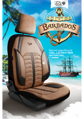 Panda Barbados Series Alcantara Fabric Car Seat Cover 1+1 Seats